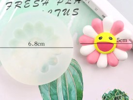 Molde silicona blanco margarita sonriente